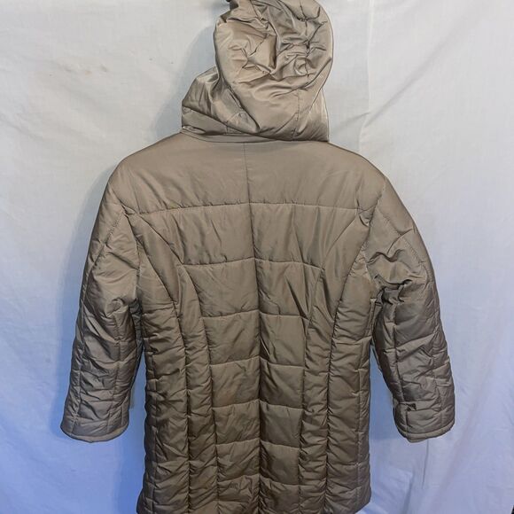 Excelled Collection Women’s Hooded Coat Size XL Beige Outdoor Going Out Party - Picture 8 of 12